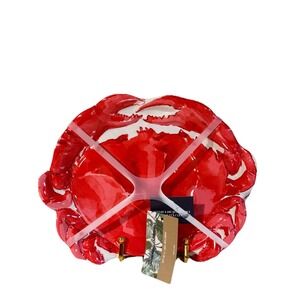 Tommy Bahama Melamine Crab Shape Salad Luncheon Plates Set of 4  9.5" x 7.25